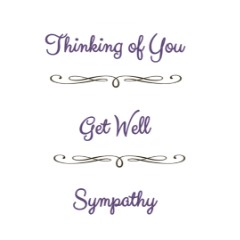 Thinking of you. Get well. Sympathy.
